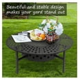 thumbnail image 2 of 42 Inch with 2 Grills, Wood Burning for Outside with Lid, and Round Waterproof Cover, BBQ& Outdoor Firepit & Round Metal Table 3 in 1 for Patio, Picnic, Party, 2 of 6