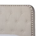 thumbnail image 4 of Baxton Studio Annalisa Queen Size Beige Upholstered Button Tufted Panel Bed, 4 of 10