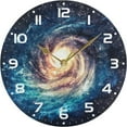 thumbnail image 5 of GZHJMY Galaxy Space Wall Clock, 10" Silent Non Ticking Round Clock, Oil Painting Easy to Read Clock for Living Room Bedroom Bathroom Home Decor Holiday Gifts, 5 of 7