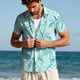 thumbnail image 1 of Blusa y camisa hawaiana de manga corta con cuello vuelto para hombre, camisa unisex de verano para playa, informal, de manga corta, con botones, ropa estampada, blusa para hombre, 1 of 9