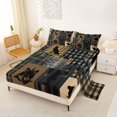 thumbnail image 2 of Manfei Wild Wolf Queen Sheets,Dark Woodland Queen Sheet Sets,Green,4pcs,1 Flat Sheet, 1 Fitted Sheet and 2 Pillowcases, 2 of 6