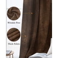 thumbnail image 6 of Retro Wooden Board Blackout Curtains for Bedroom, Thermal Insulated Drapes, Western Country Farmhouse Brown Wood Black Out Curtains 63 Inch Long Room Darkening Kitchen Curtains 42"x63" 2 Panels, 6 of 8