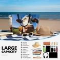 thumbnail image 5 of Daiia Blue Sky Meadow Cute Cow Beach Travel Bag - Water-Resistant Beach Bag, Lightweight Tote with 7 Pockets for Women and Men - Gym,Pool,Camping,Reusable Grocery Bag, 5 of 7