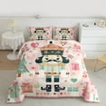 thumbnail image 2 of Manfei Kawaii Retro Nutcracker Bedding Comforter Set, Cartoon Christmas Gifts Twin Comforter Sets, Kids Teen Child Reversible Bedding Set, Super Cozy Room Decor, 2-Piece, 2 of 8