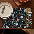 thumbnail image 5 of Pioneer Flower Floral Print Pattern Summer Placemats Table Placemats Set Of 4-Linen Kitchen Washable Placemats Table Mats 12x18 Inch Non-Slip Heat Resistant, 5 of 5