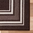 thumbnail image 5 of Beverly Rug Indoor Bordered Area Rugs, Non Slip Rubber Backing Modern Living Room Runner Rug, Brown, 2x7, 5 of 9
