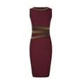 thumbnail image 3 of XFLWAM Women's 50s Vintage Sleeveless Contrast Tape Elegant Retro Vintage Cocktail Party Pencil Dress, 3 of 5