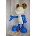 thumbnail image 3 of Chic Blue and White Giant Mickey Mouse Resin Statue 31" x 15" x 48"H, 3 of 12
