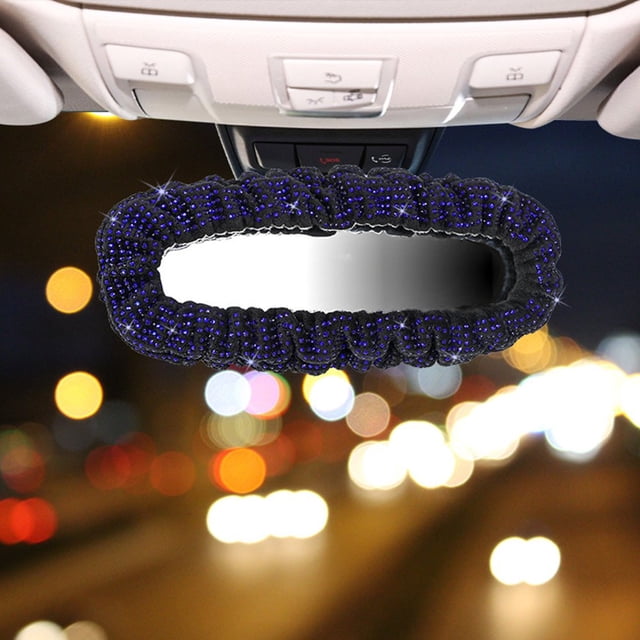 LEEYNEER Car Mirror Cover With Mirror Decoration Car Mirror Cover Mirror Accessories Elastic Car Mirror Female Cover Bling Car Accessories General Acce