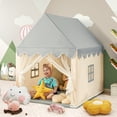 thumbnail image 3 of Infans Kids Play Tent Large Playhouse Children Castle Fairy Tent Gift w/ Washable Mat, 3 of 7