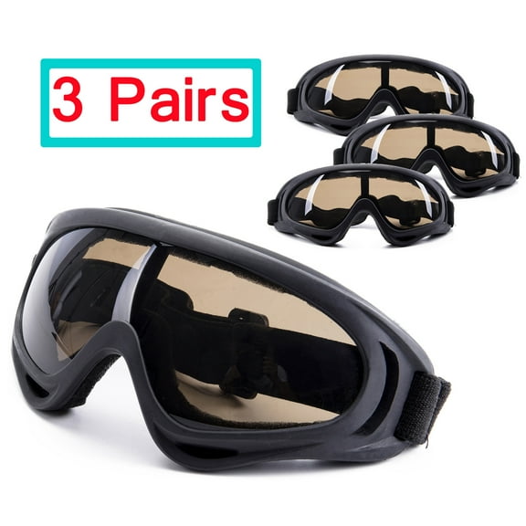 LELINTA 3 Pairs Ski Goggles, Skate Glasses Over Glasses Winter Snow Outdoor Sports Skiing Snowboard Goggles with Anti-Fog, 100% UV, Helmet Compatibility for Unisex Women Men