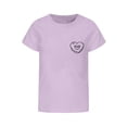 thumbnail image 2 of Hiiyo T-Shirt à Manches Courtes Col Rond Imprimé Cœur pour Filles T-Shirt Décontracté d'Été, 2 of 3