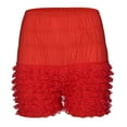 thumbnail image 4 of XIAONU Lace Ruffled Shorts for Women Elastic Waist Casual Bottoms, 4 of 4