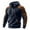Navy, variant on Letdown Quarter Zip Hoodie Men, Mens Shirts Long Sleeve Waffle Solid Color Sweatshirt 1/4 Zip Athletic Pullover with Pockets (Coffee, L)