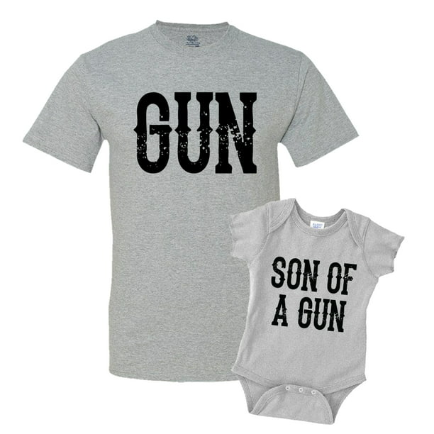 Minty Tees - Gun and Son of a Gun Matching Father Son Shirts - Walmart ...
