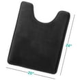 thumbnail image 1 of 1 Contour Clara Clark Bath Mat Bathroom Rug - Absorbent Memory Foam Bath Rugs - Non-Slip, Thick, Cozy Velvet Feel Microfiber Bathrug, Plush Shower, Toilet- Floor Bathmats Carpet - Black - 24"x19", 1 of 6