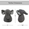 thumbnail image 5 of Decorative Elephant Door Stopper - Heavyweight 2.3 lb. Fabric Holder for Home and Office - Cute Animal Design to Keep Interior Doors Open, Prevent Damage, Protect Children & Pets - Gray, 5 of 5