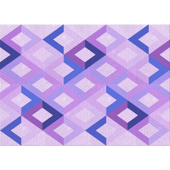 Ahgly Company Indoor Rectangle Patterned Blossom Pink Area Rugs, 2' x 5'