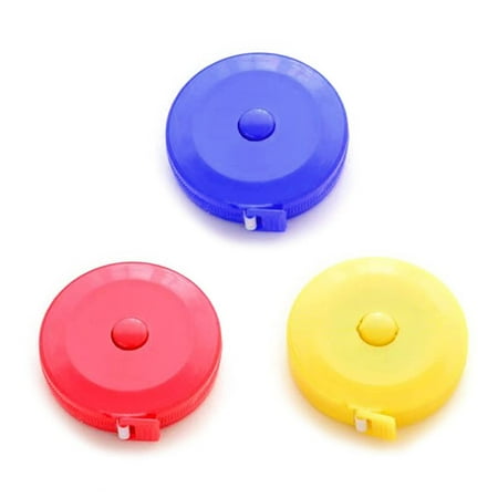 

1pc Mini Soft Tape Measure 1.5M Retractable Measuring Tape for Height Measurement Sewing DIY Crafts Double Scale Color Random