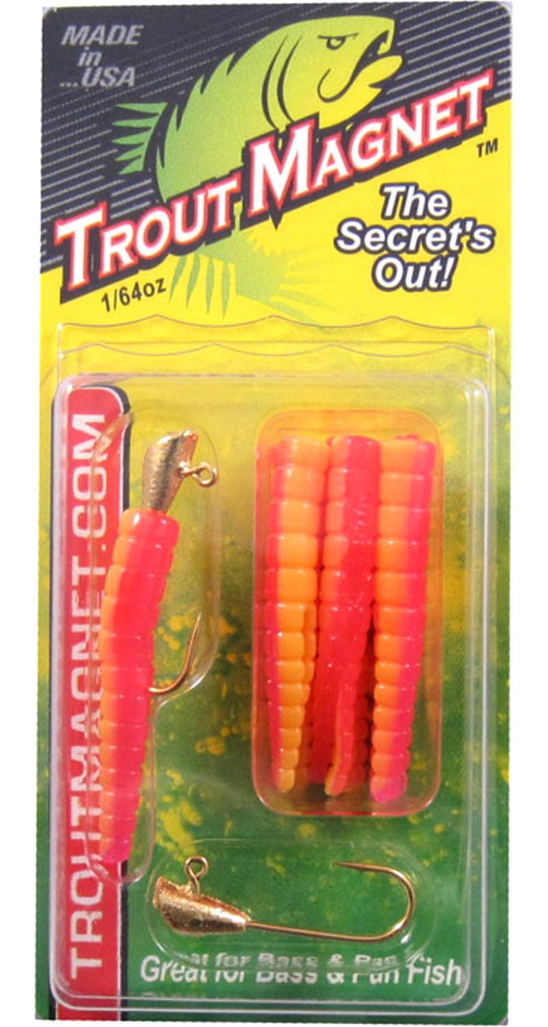 Leland 87659 Trout Magnet Neon Kit 1/64 Oz 15 Hooks 70 Bodies and for sale online 