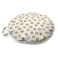 thumbnail image 1 of Abstract Round Floor Cushion with Handle, Circle Shaped Surreal Oval Motifs Monochromatic Design Repetitive Style, Pillow for Living Room & Dorms, 18" Round, Pale Coffee and White, by Ambesonne, 1 of 4