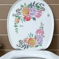 thumbnail image 4 of Floral Toilet Stickers PVC Flower Murals Lightweight Waterproof Self-adhesive Paintings For Bathroom Decoration, 4 of 9