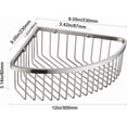 thumbnail image 4 of Bathroom Shower Caddy Corner Shelf Basket, Ultra Sturdy Rust-Proof Stainless Steel Shelf Organizer Shampoo Holder, Wall Mounted Storage Rack for Bathroom Kitchen, Brushed Nickel, 4 of 8