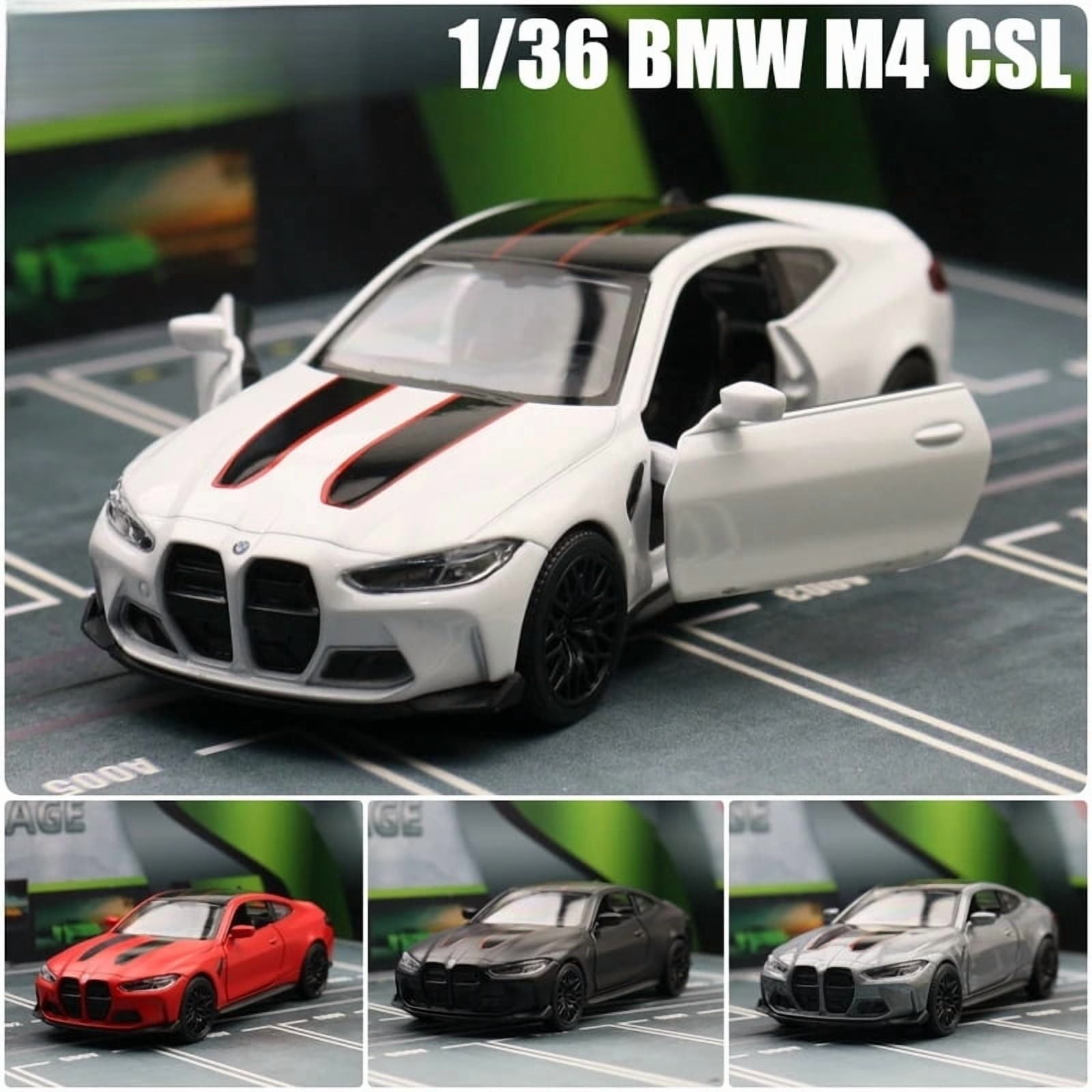 1/36 BMW M4 CSL G82 Sedan Toy Car Miniature Model RMZ CiTY Free Wheels Pull Back Diecast Alloy Collection Gift For Children Boy