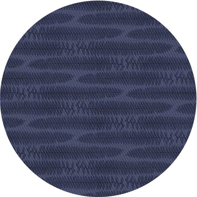Ahgly Company Machine Washable Indoor Round Transitional Deep Periwinkle Purple Area Rugs, 6' Round