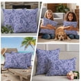 thumbnail image 5 of Purple Navy Blue Outdoor Waterproof Pillow Covers, Retro Botanical Abstract Art Decorative Square Throw Pillowcase Sofa Cushion Sham for Patio/Couch/Chair, 18"x18" 2 Pack, 5 of 8