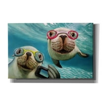 Epic Graffiti 'Underwater Selfie' by Lucia Heffernan, Canvas Wall Art, 40"x26"