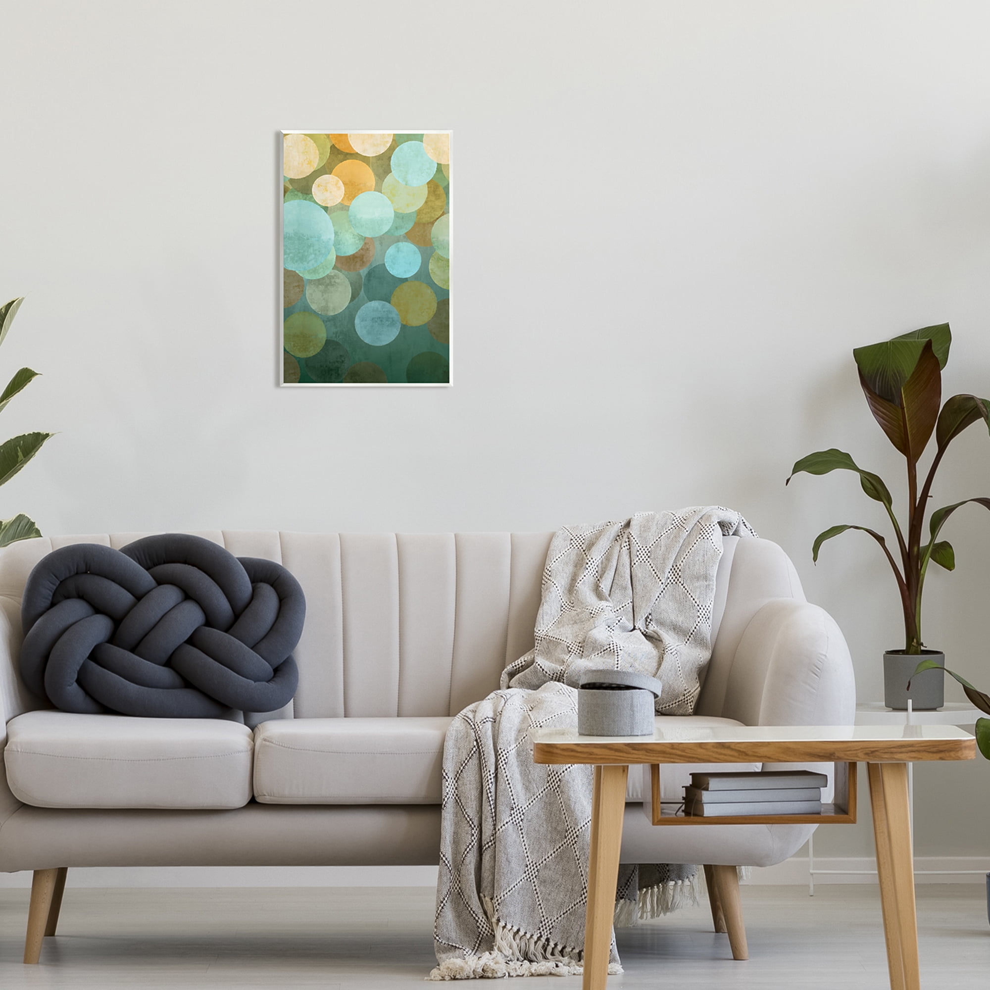 Stupell Industries Geometric Gradient Circles Abstract Painting Unframed Art Print Wall Art, 13 x 19