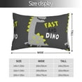 thumbnail image 2 of Honeii Cute Dinosaur Print Pillow Cases,Plush Throw Pillow Covers,Decorative Pillowcase for Sofa, Couch, Living Room-20"x30", 2 of 6