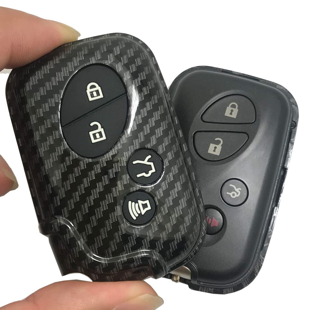 ABS Carbon Fibre Protector Key Fob Cover Case fit for Lexus ES350 GS300 GS350 GS430 GS450h ISC IS250 IS350 LS460 LS600h Keyless Entry Key Fob HYQ14AAB 89904-50380 89904-30270