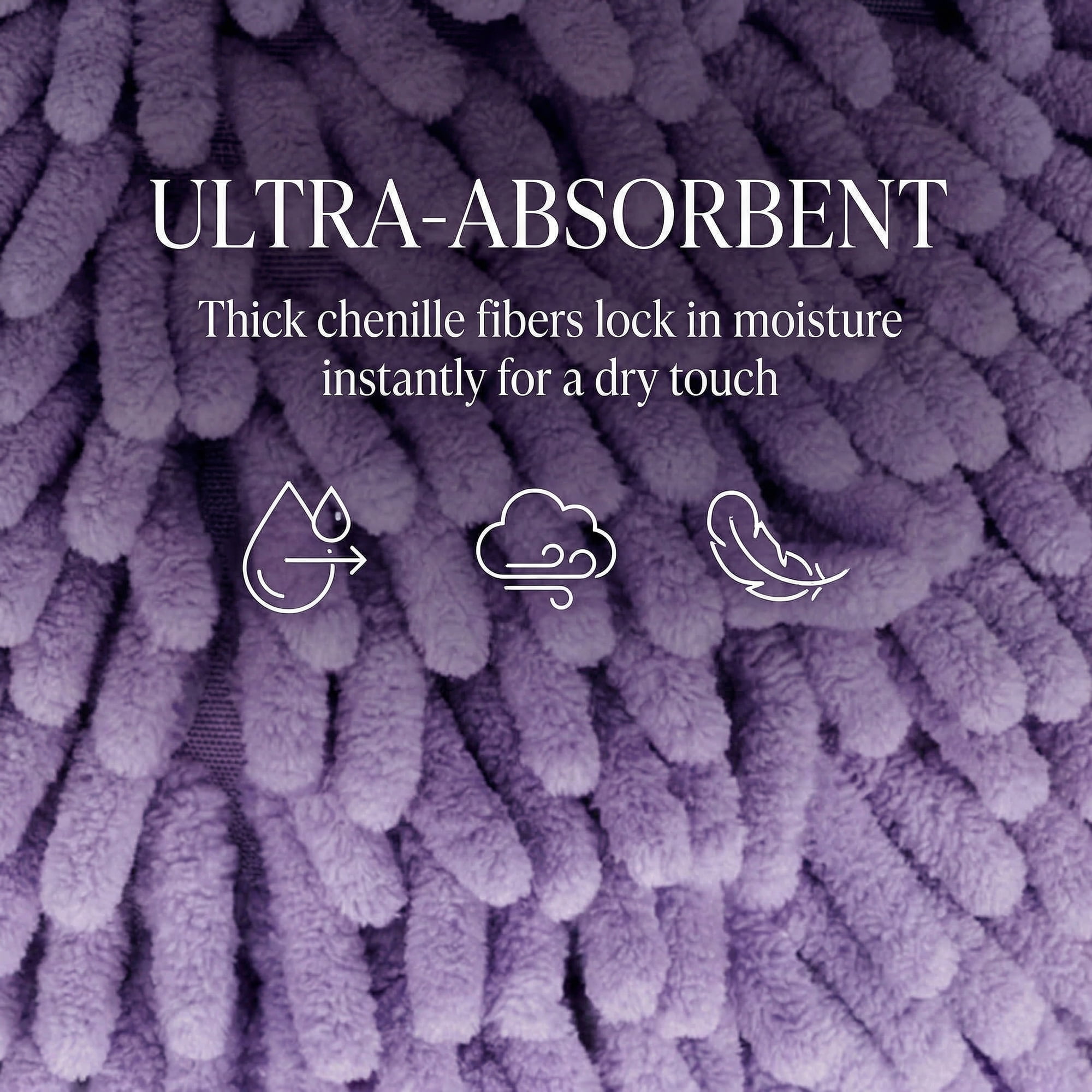 Unique Bargains Chenille Cute Fruit Shape Design Fluffy Soft Hand Towel Purple 11" x 7"