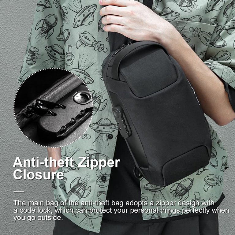 Cheap WEIXIER Men's Crossbody Bags USB Chest Bag Designer