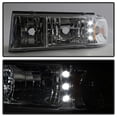 thumbnail image 7 of AKKON - For 91-96 Chevy Impala Caprice Replacement Clear 1 Piece LED Headlights/Corner Signal Lamps Left + Right, 7 of 7