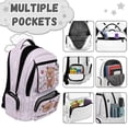 thumbnail image 7 of Jeiento Navy American Bow School Backpacks for Girls 8-12 Bookbags Large Capacity School Bags with Zipper Pockets for Primary Students 17 Inch Rucksack, 7 of 7