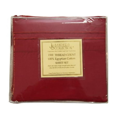Burgundy Bed Sets King Size 1500 Series Sheet Set, King Size, Burgundy, Sets includes deep pocket fitted sheet, flat sheet, and 2 standard size pillowcases By JS Sanders,USA ()