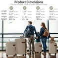 thumbnail image 4 of Tcbosik Luggage Set with Packing Cubes, Hardside Expandable 4 Piece Suitcase Set with Spinner Wheels and TSA Lock, 16/20/24/28 inch, Khaki, 4 of 10