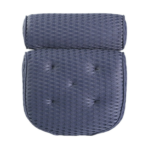 Bathtub Pillow, Furenl Tomight Bath Pillow Bathtub Pillow with 4D Air Mesh Holes with 7 Suction Cups Bathtub Pillow with 4D Air Mesh Holes, Grey