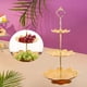 thumbnail image 4 of Soporte de mostrador para postres y pasteles, elegante frutero, bandeja para galletas, bandeja de servir 3 niveles, 4 of 6