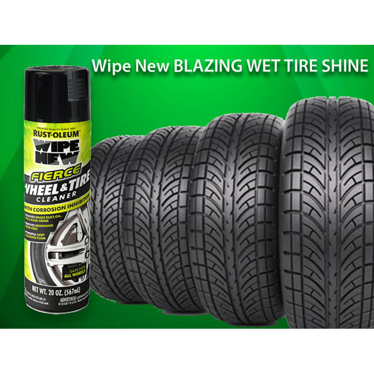 Blazing Wet Tire Shine - Rust-Oleum Wipe New