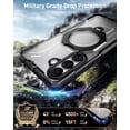 thumbnail image 5 of Poetic for Samsung Galaxy S26 Case | 360° Rotate Magnetic Ring Kickstand | Compatible with MagSafe | Military Grade Drop Proof Protection Cover | Tempered Glass Screen Protector | Black/Clear, 5 of 9
