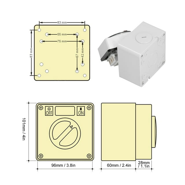 Outdoor Waterproof Switch Socket with Safety Lock Hole High Strength and Impact Resistance, for Better Waterproof