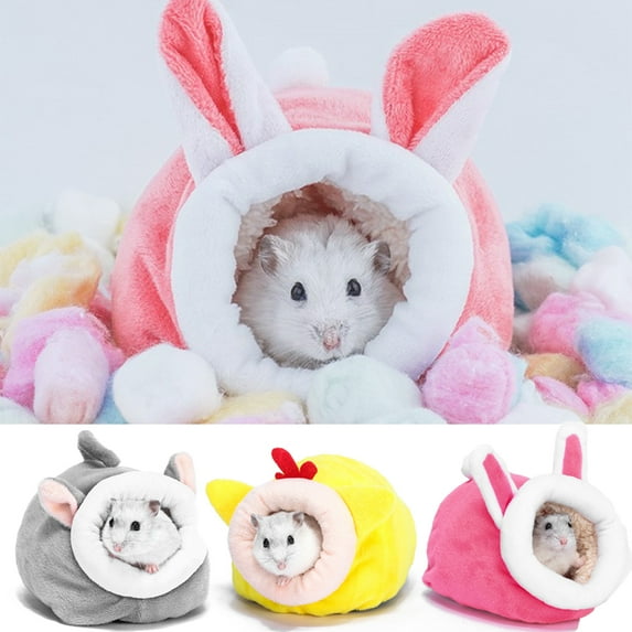 Travelwant Hamster Slippers House, Small Animal Thermal Pad Sleeping Bag House, Small Pet Slippers Nest, Guinea Pig Hedgehog Squirrel Winter Cold-Proof Warm House, Removable Cage Nest