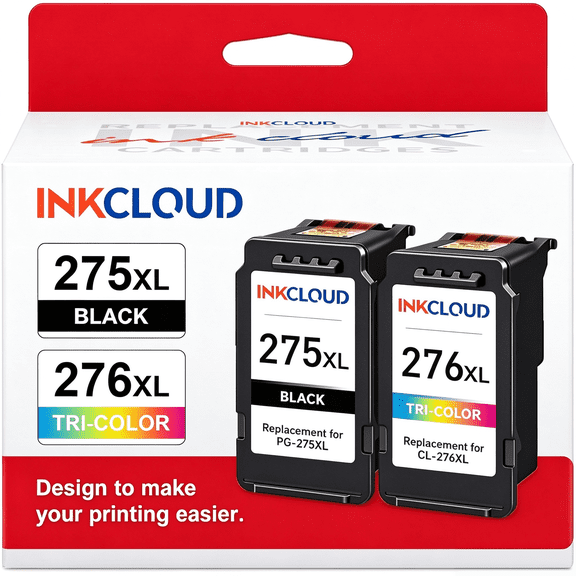 275XL Ink Cartridges Compatible with Canon PG-275XL/CL-276XL Printer for PIXMA TS3522 TS3520 TR4720 TR4725 TS3722 TS3720 Printers (Black,Tri-Color)