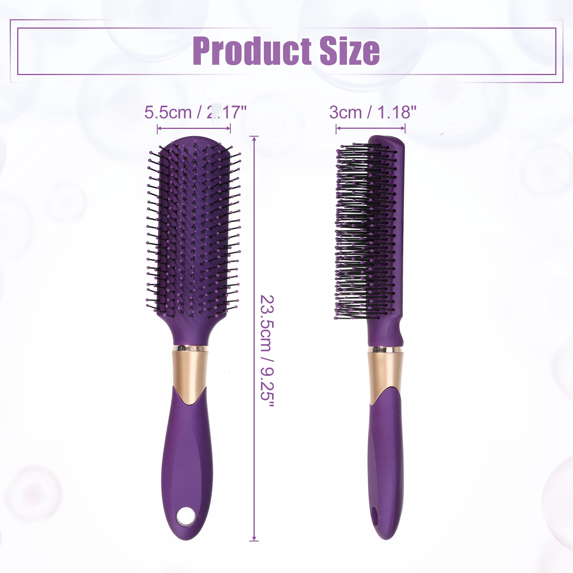 Unique Bargains Hair Brush Detangling Brush for Women Men for Curly Straight Hair Purple