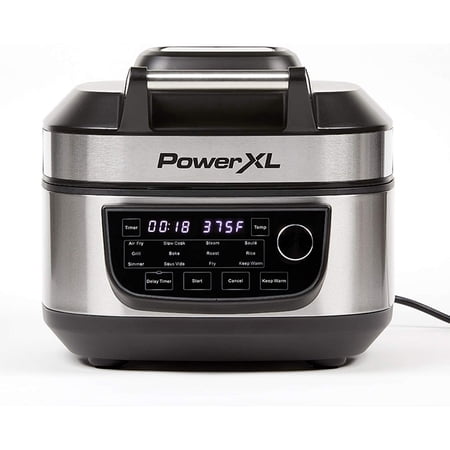 Refurbished PowerXL GMC01 Grill Air Fryer Combo 6 QT 12-in-1 Indoor Grill, Air Fryer