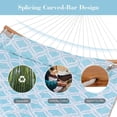 thumbnail image 3 of SUNCREAT 2 Person Polyester fabric Outdoor Hammock with Curved Spreader Bar & Stand, Green Drops, 3 of 9